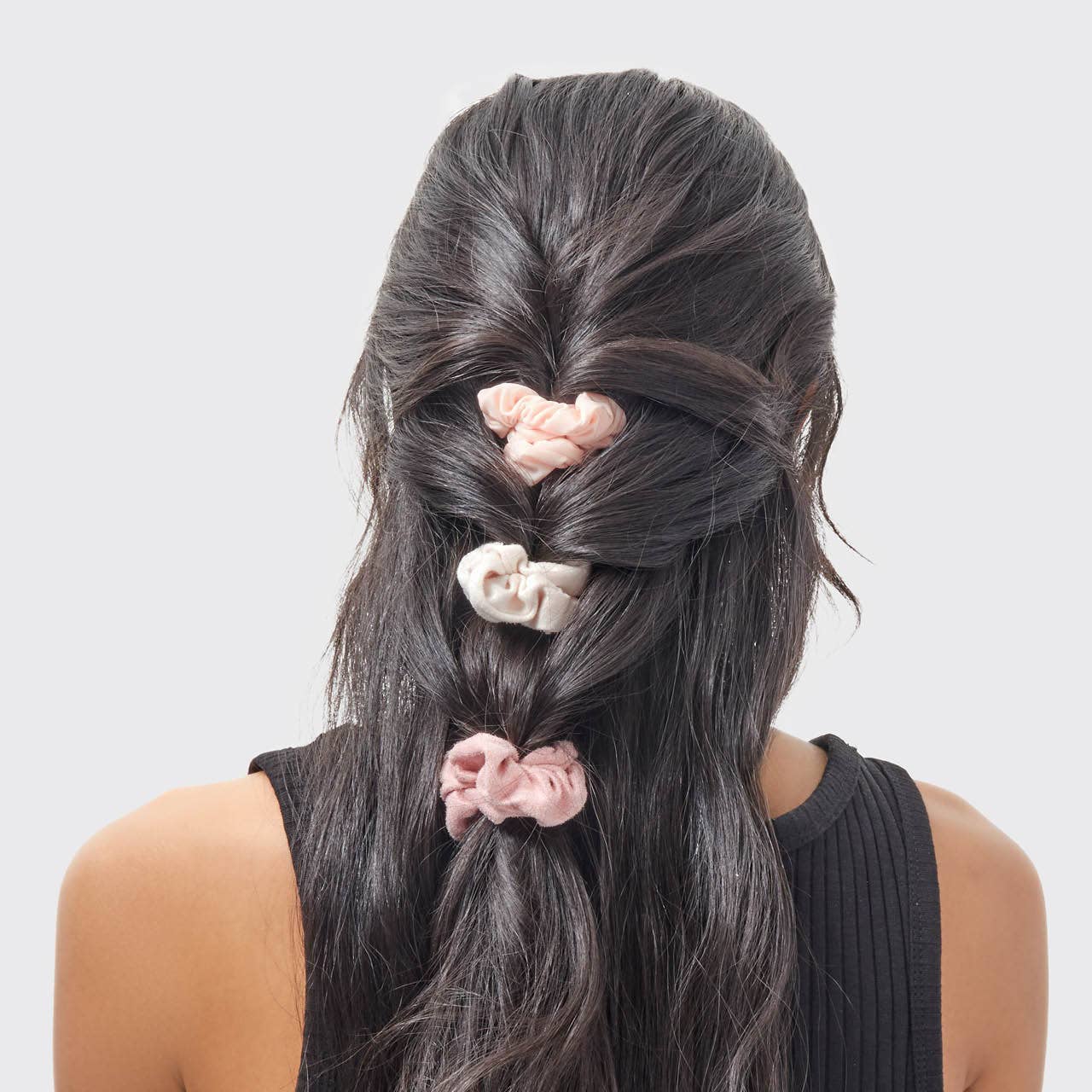 Assorted Textured Scrunchies 5pc Set
