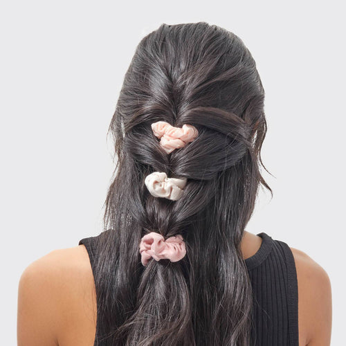 Assorted Textured Scrunchies 5pc Set
