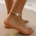 Isla Pearl Heart Anklet