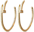 Emma Nail CZ Hoop Earrings