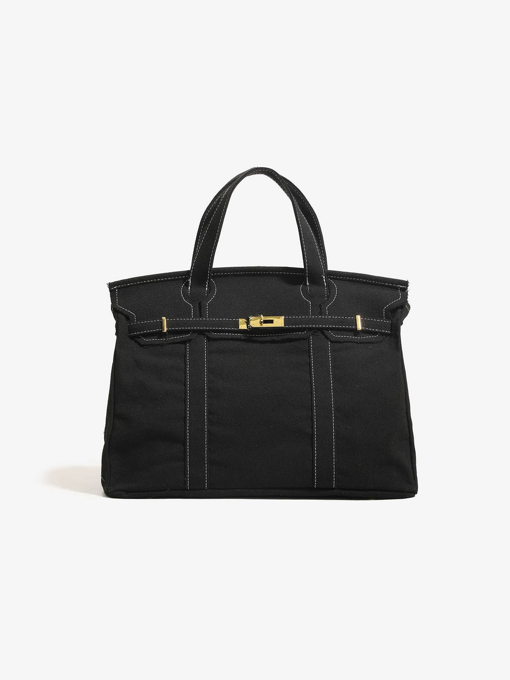 Harbor Canvas Tote - Black and Olive Green