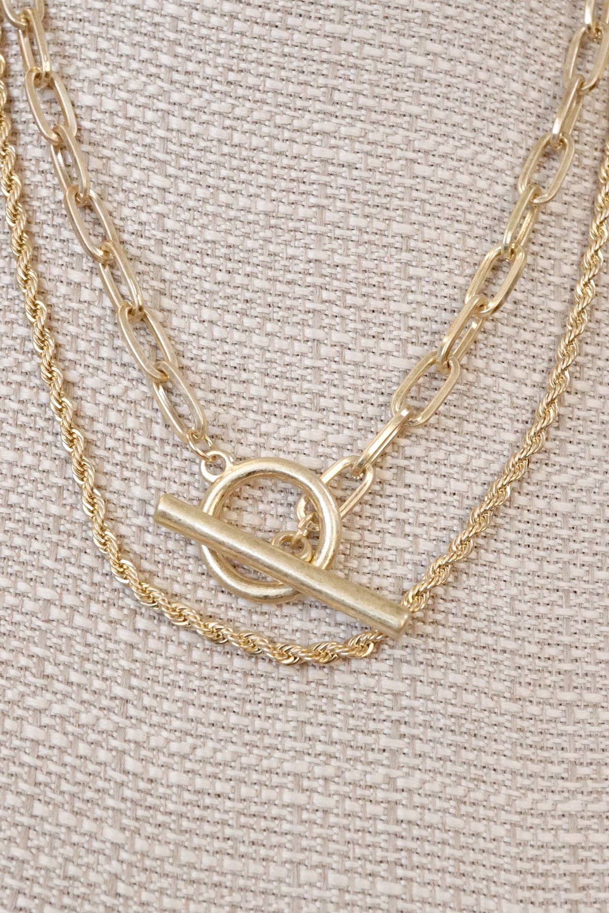 Front Toggle Multi-Layer Necklace